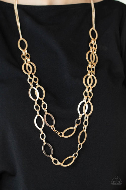 Paparazzi Necklace - The OVAL-achiever - Gold