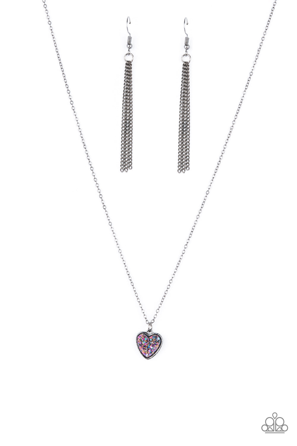 Paparazzi Necklace - Pitter-Patter, Goes My Heart - Purple