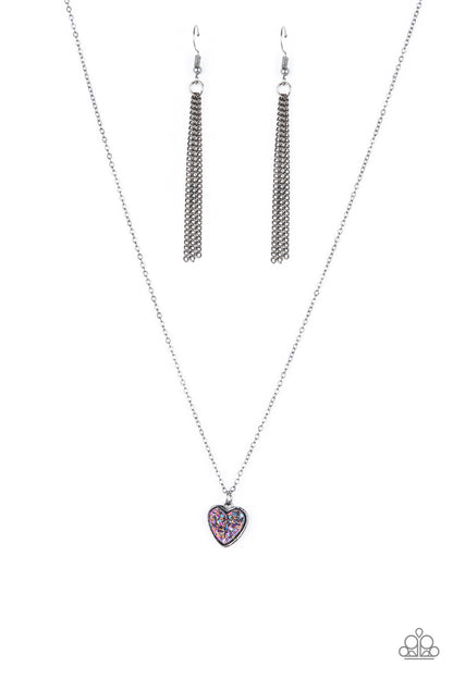 Paparazzi Necklace - Pitter-Patter, Goes My Heart - Purple