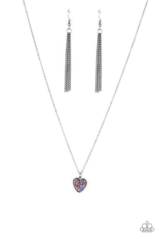 Paparazzi Necklace - Pitter-Patter, Goes My Heart - Purple