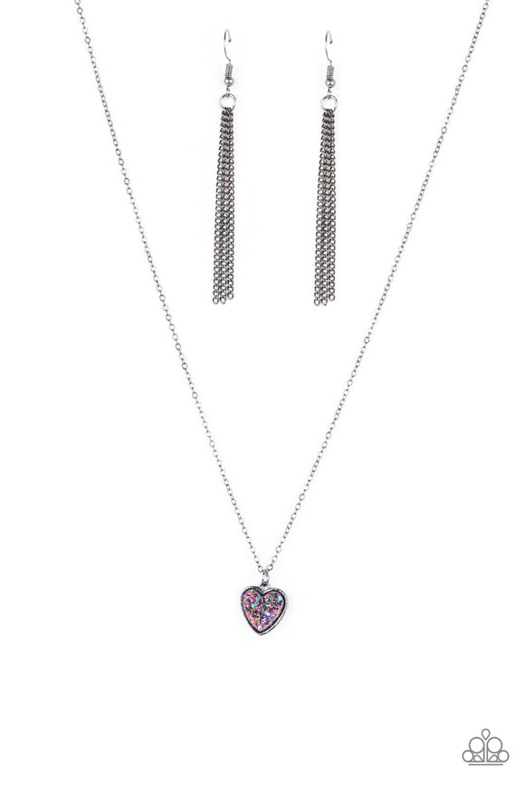 Paparazzi Necklace - Pitter-Patter, Goes My Heart - Purple