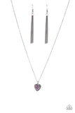 Paparazzi Necklace - Pitter-Patter, Goes My Heart - Purple