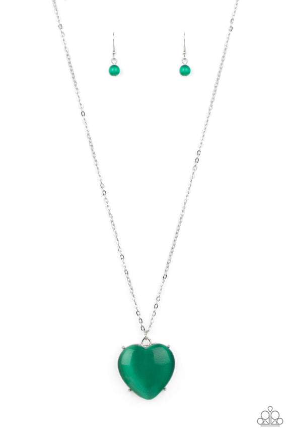 Paparazzi Necklace - Warmhearted Glow - Green