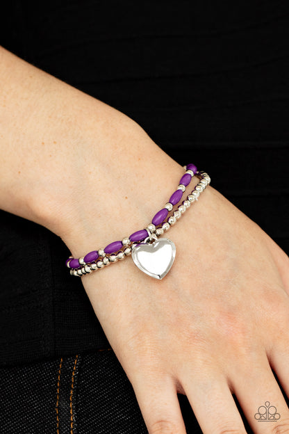 Paparazzi Bracelet - Candy Gram - Purple