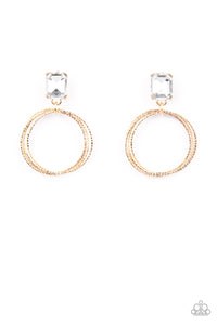 Paparazzi Earrings - Prismatic Perfection - Gold