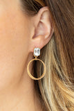 Paparazzi Earrings - Prismatic Perfection - Gold