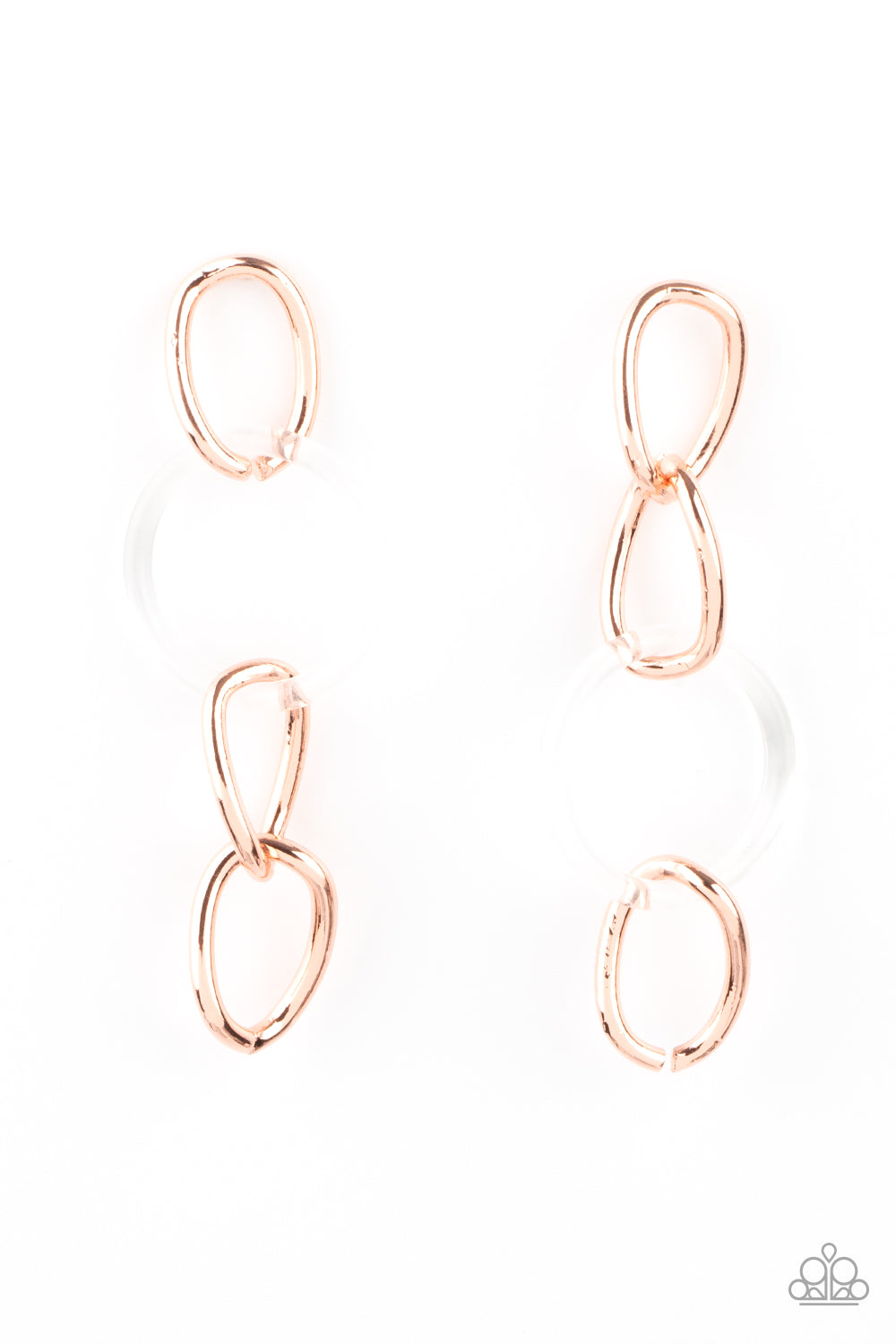 Paparazzi Earrings - Talk In Circles - Copper