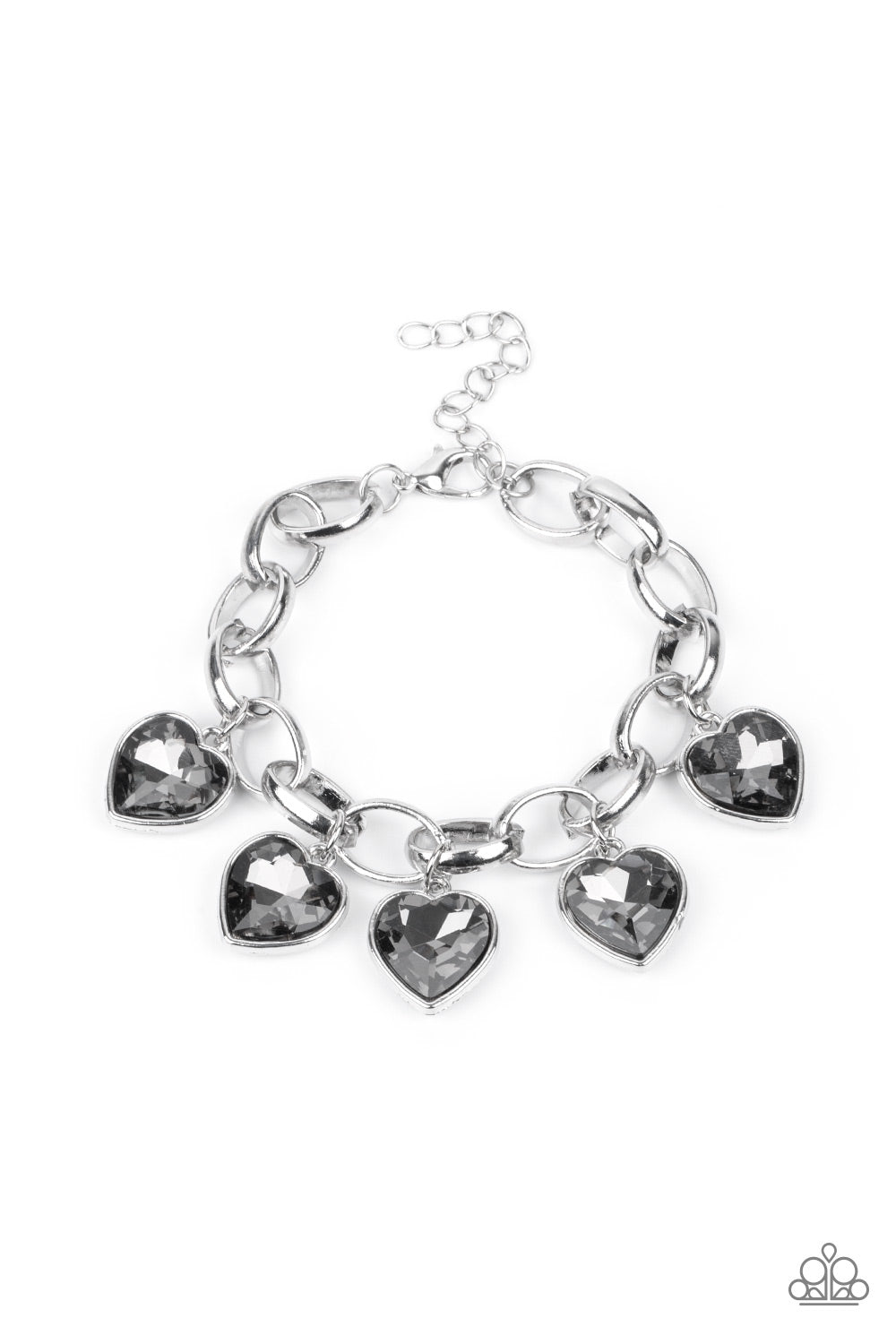 Paparazzi Bracelet - Candy Heart Charmer - Silver