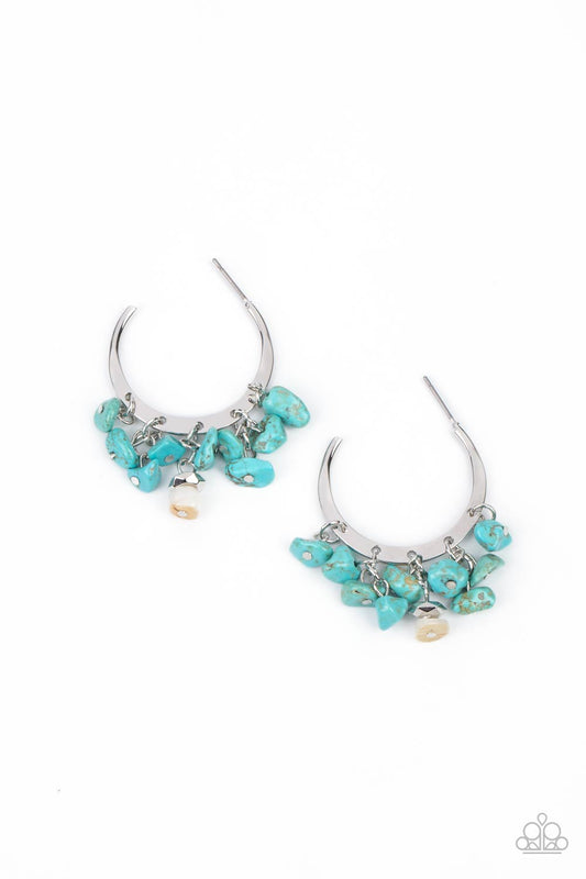 Paparazzi Earrings - Gorgeously Grounding - Blue