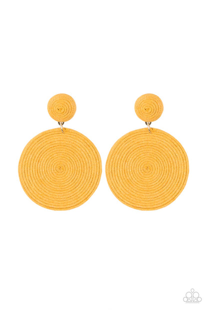 Paparazzi Earrings - Circulate The Room - Yellow