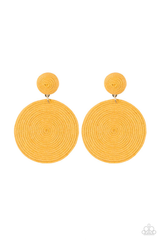 Paparazzi Earrings - Circulate The Room - Yellow