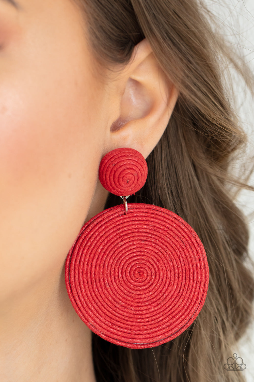 Paparazzi Earrings - Circulate The Room - Red