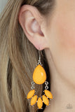 Paparazzi Earrings - POWERHOUSE Call - Orange