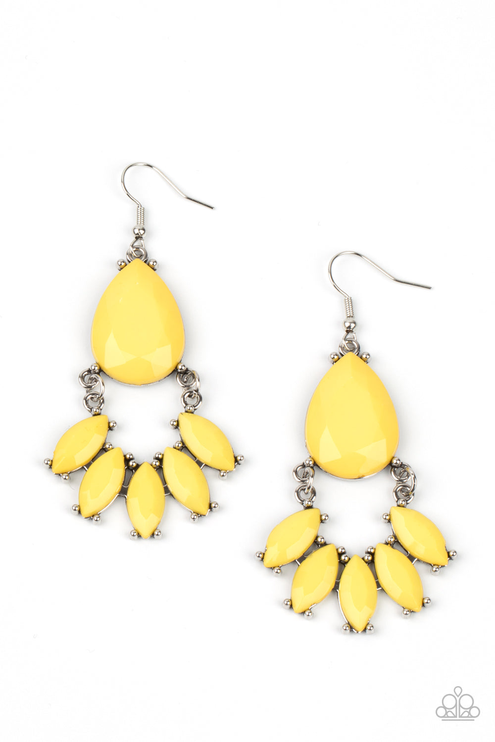 Paparazzi Earrings - POWERHOUSE Call - Yellow