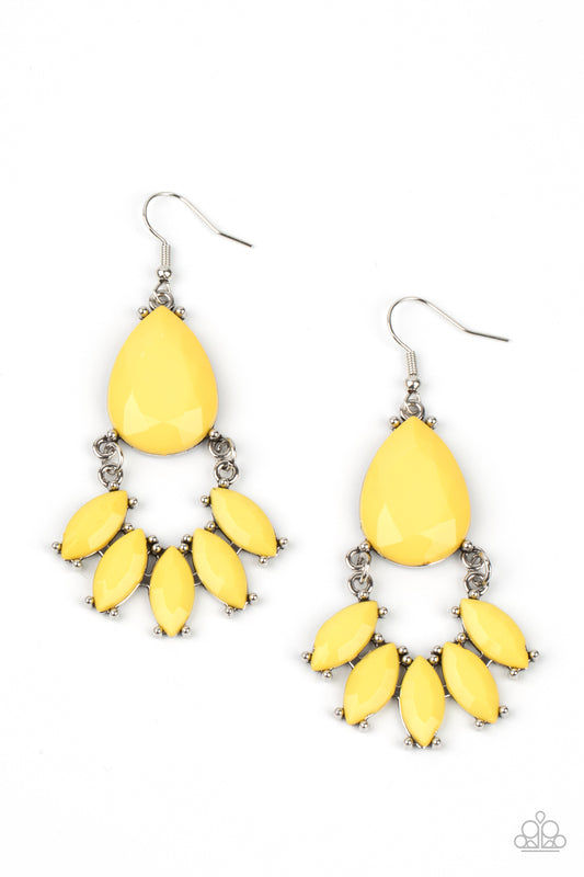 Paparazzi Earrings - POWERHOUSE Call - Yellow