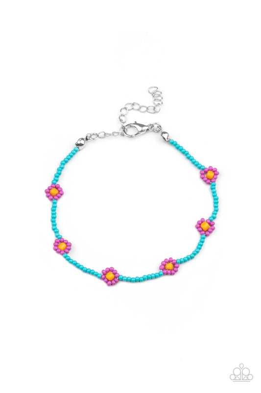 Paparazzi Bracelet - Camp Flower Power - Purple