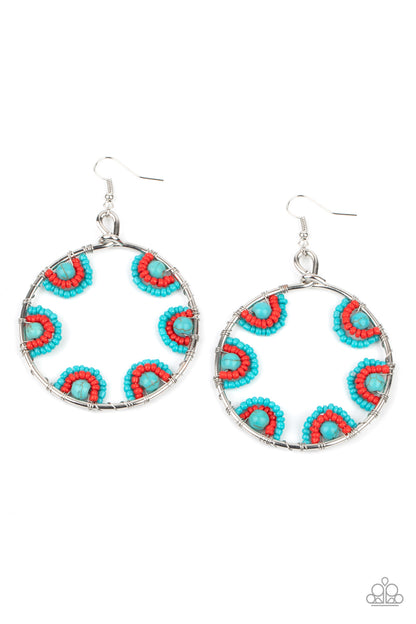 Paparazzi Earrings - Off The Rim - Blue