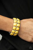 Paparazzi Bracelet - Double The DIVA-ttitude - Yellow