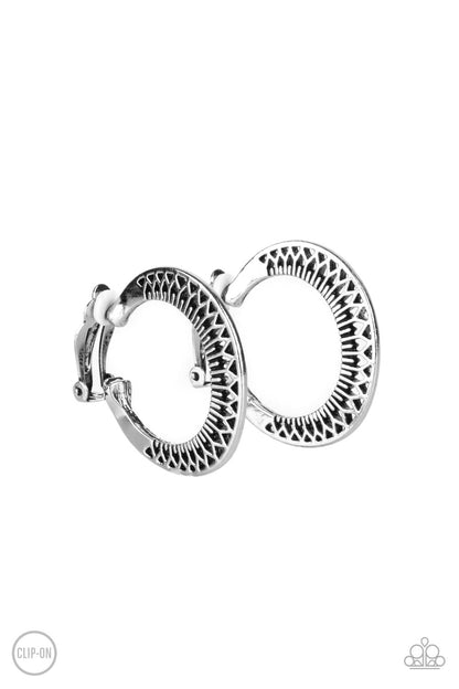 Paparazzi Earrings - Moon Child Charisma - Silver