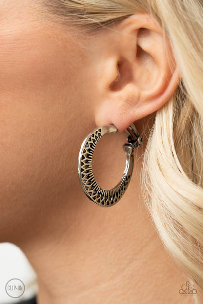 Paparazzi Earrings - Moon Child Charisma - Silver