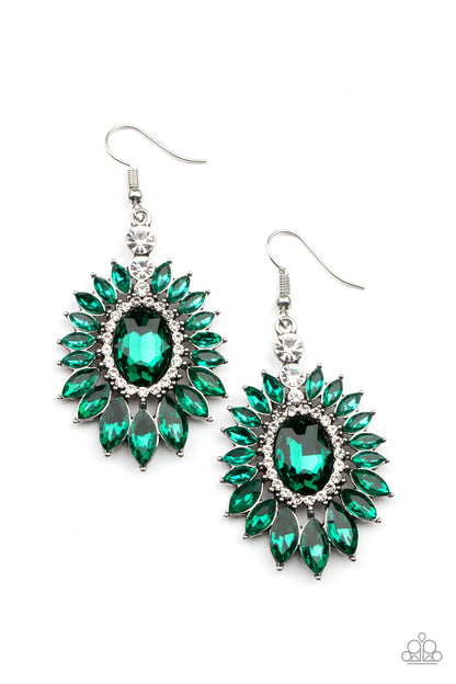 Paparazzi Earrings - Big Time Twinkle - Green