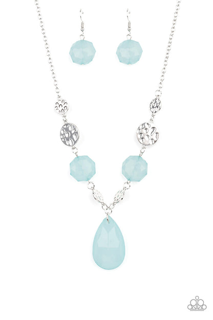 Paparazzi Necklace - DEW What You Wanna DEW - Blue