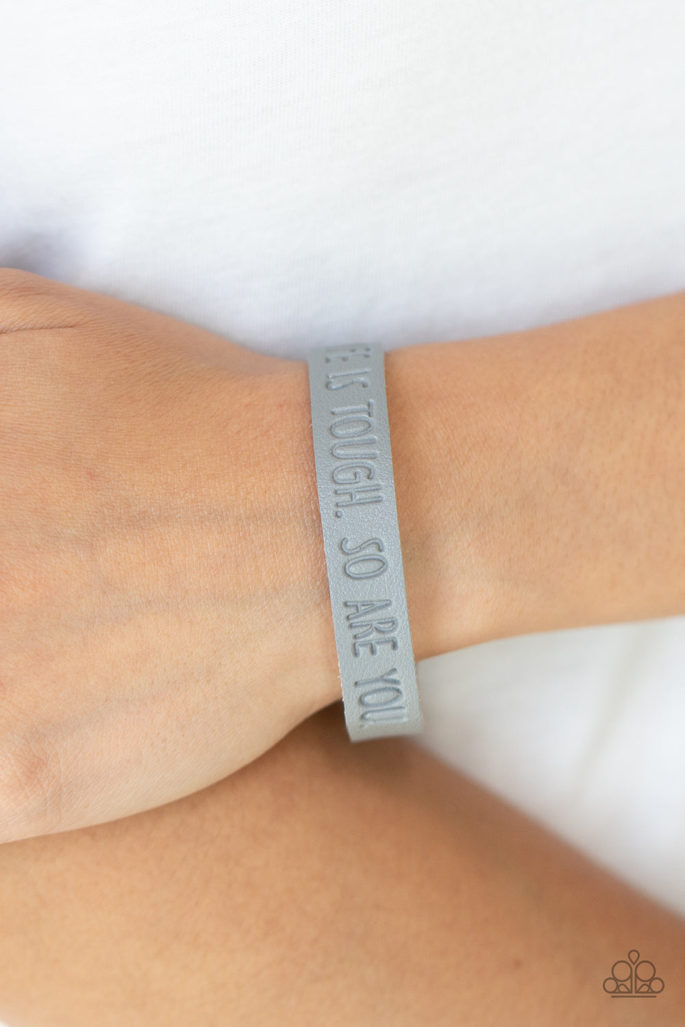 Paparazzi Bracelet - Life is Tough - Gray