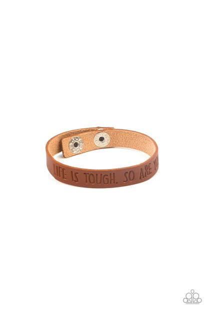 Paparazzi Bracelet - Life is Tough - Brown