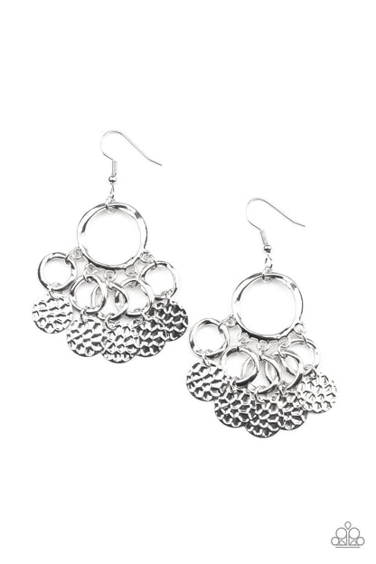 Paparazzi Earrings - Partners in CHIME - Silver