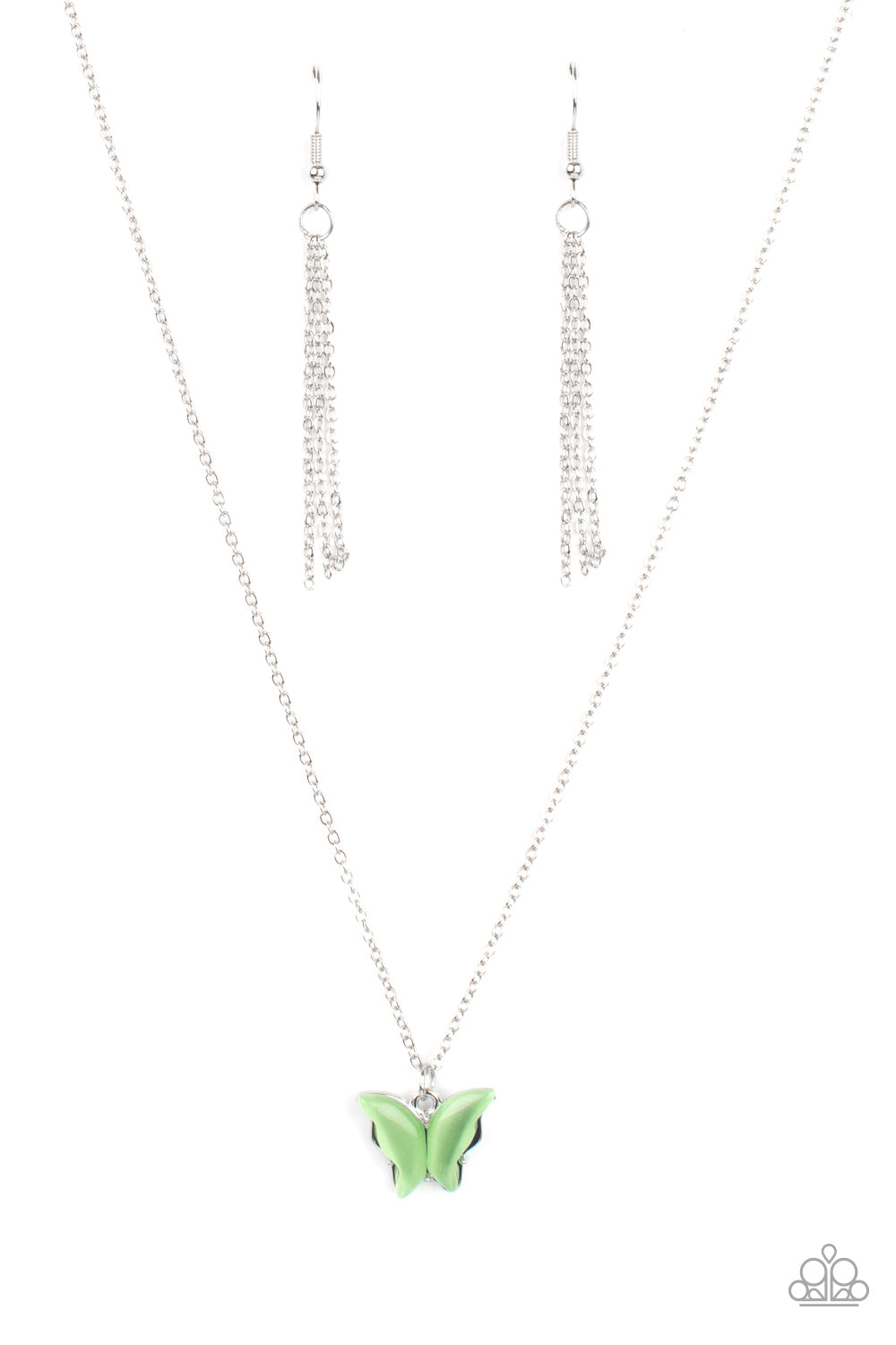 Paparazzi Necklace - Butterfly Prairies - Green