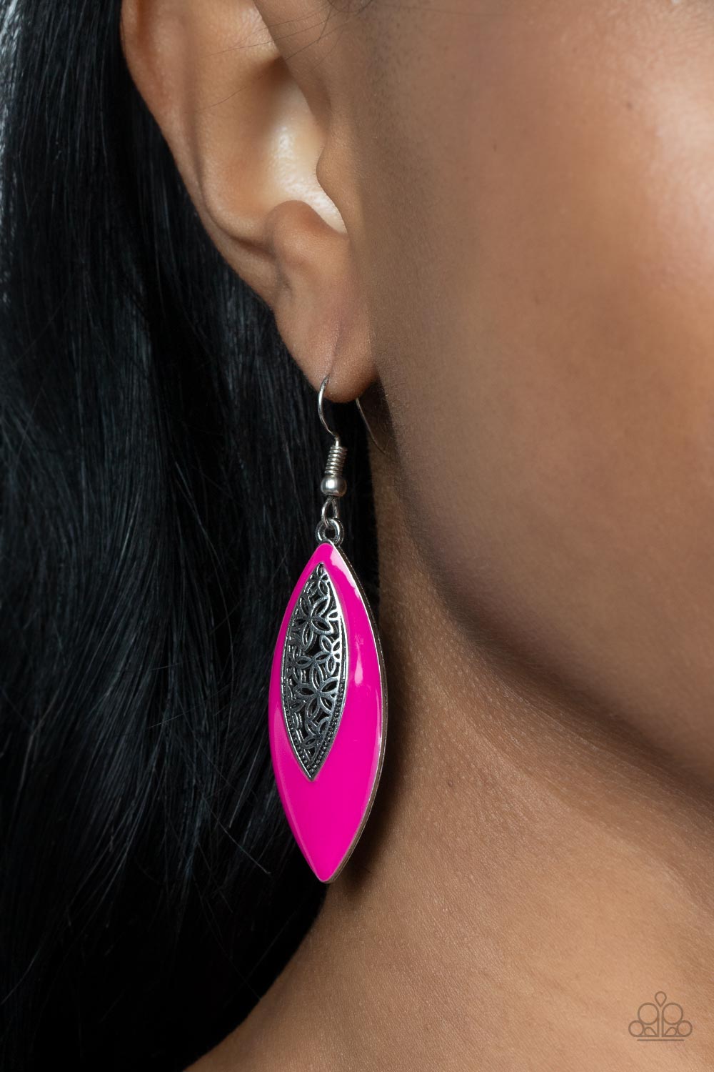 Paparazzi Earrings - Venetian Vanity - Pink