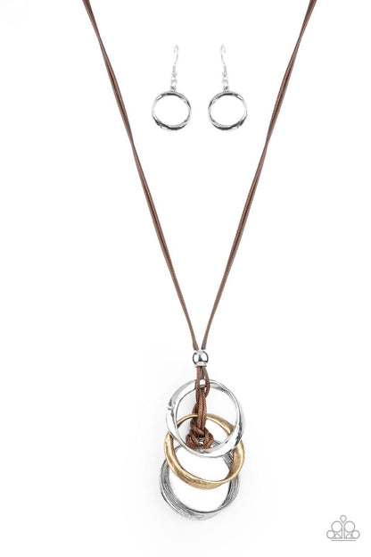 Paparazzi Necklace - Harmonious Hardware - Brown