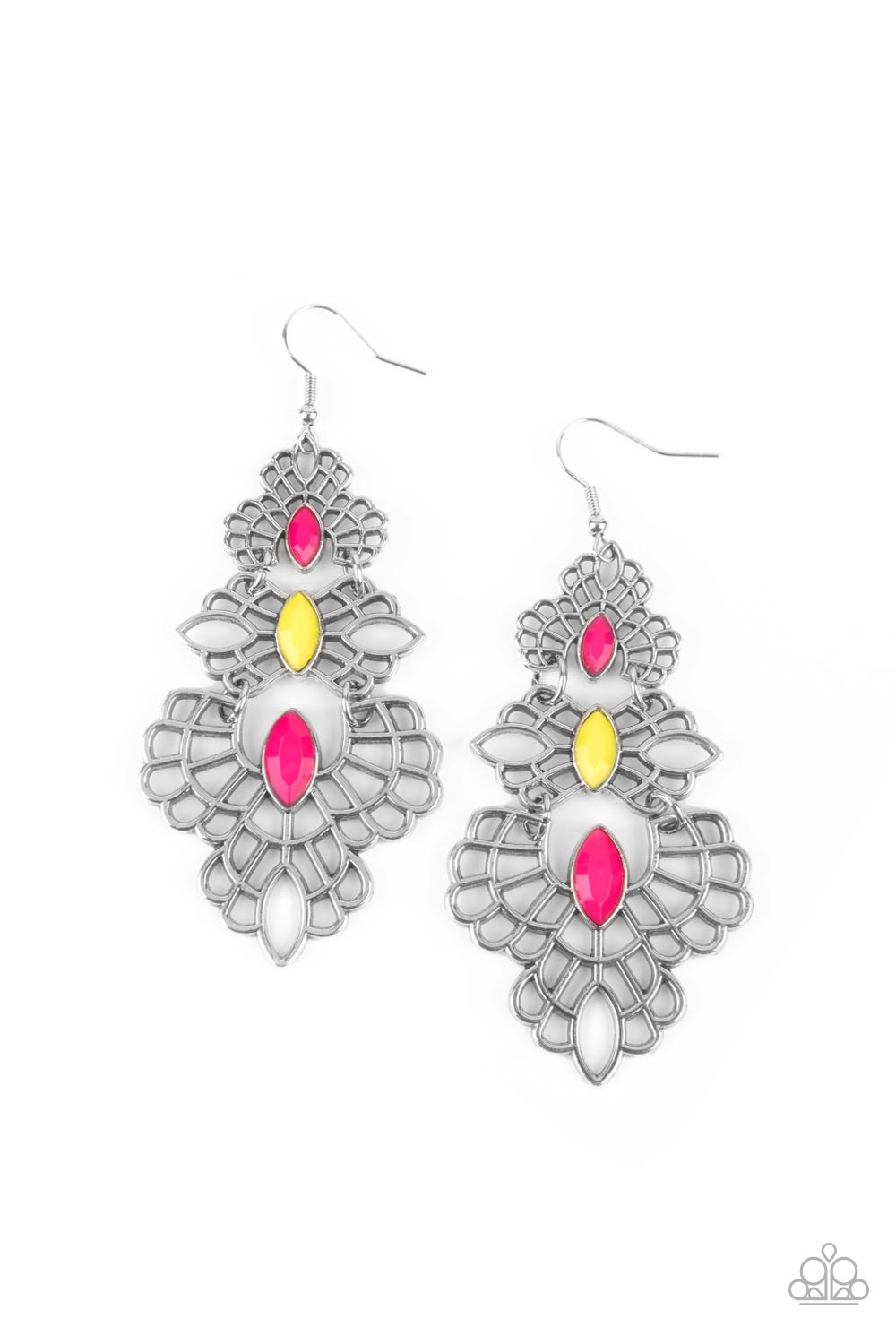 Paparazzi Earrings - Flamboyant Frills - Multi