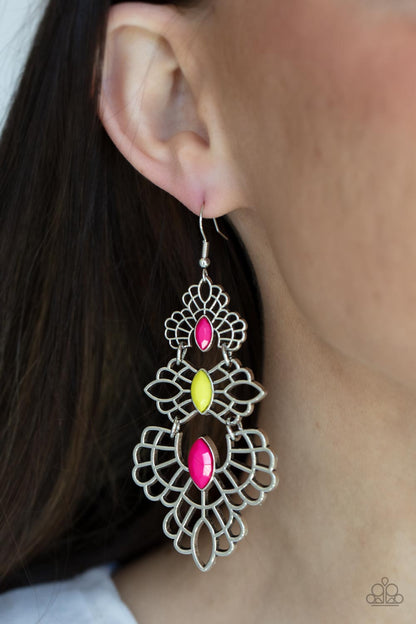 Paparazzi Earrings - Flamboyant Frills - Multi