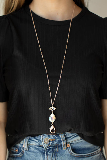 Paparazzi Necklace - Divine Dazzle - Rose Gold