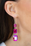 Paparazzi Earrings - Cosmic Red Carpet - Pink