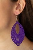 Paparazzi Earrings - Tahiti Tankini - Purple