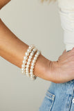 Paparazzi Bracelet - Here Comes The Heiress - White