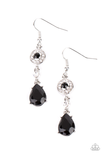 Paparazzi Earrings - Graceful Glimmer - Black