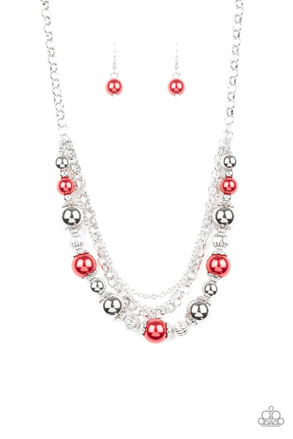 Paparazzi Necklace - 5th Avenue Romance - Red