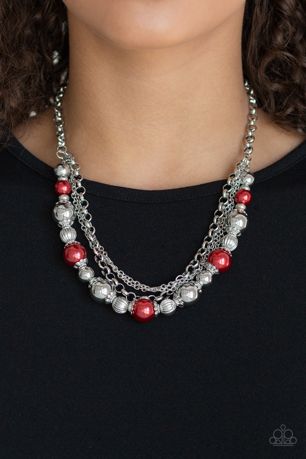 Paparazzi Necklace - 5th Avenue Romance - Red