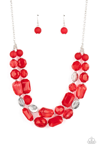 Paparazzi Necklace - Oceanic Opulence - Red