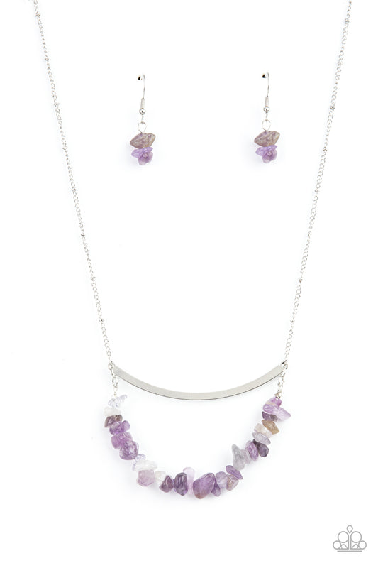 Paparazzi Necklace - Pebble Prana - Purple