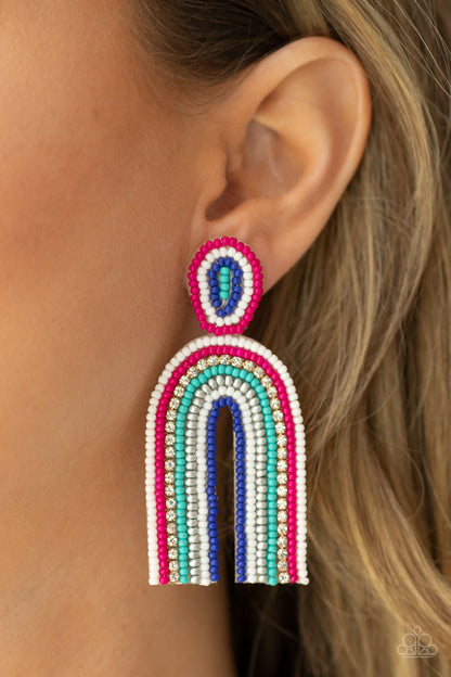 Paparazzi Earrings - Rainbow Remedy - Multi