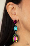 Paparazzi Earrings - Extra Envious - Multi - Convention 2021