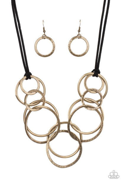 Paparazzi Necklace - Spiraling Out of COUTURE - Brass