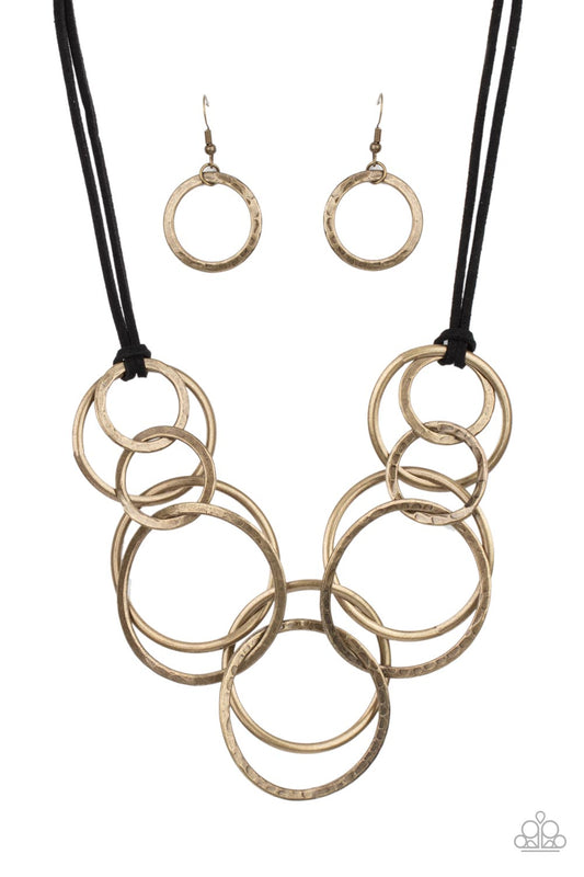 Paparazzi Necklace - Spiraling Out of COUTURE - Brass