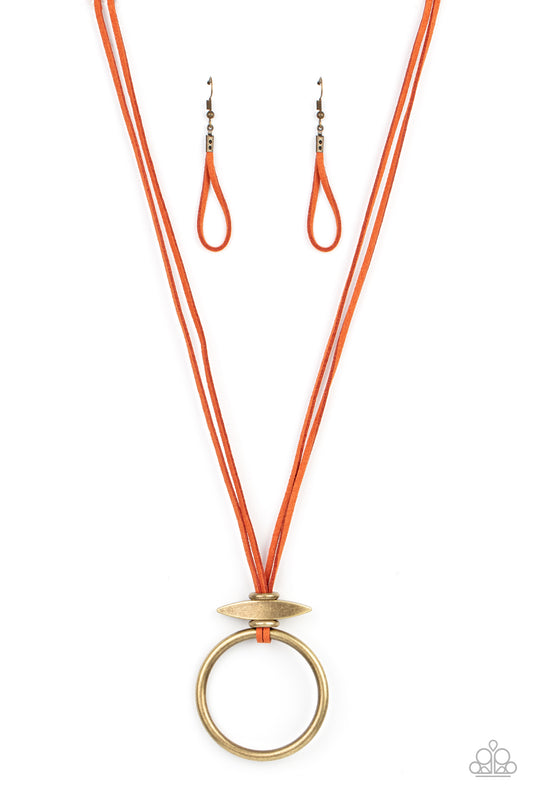 Paparazzi Necklace - Noticeably Nomad - Orange