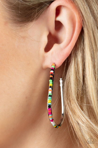 Paparazzi Earrings - Beaded Bauble - Multi