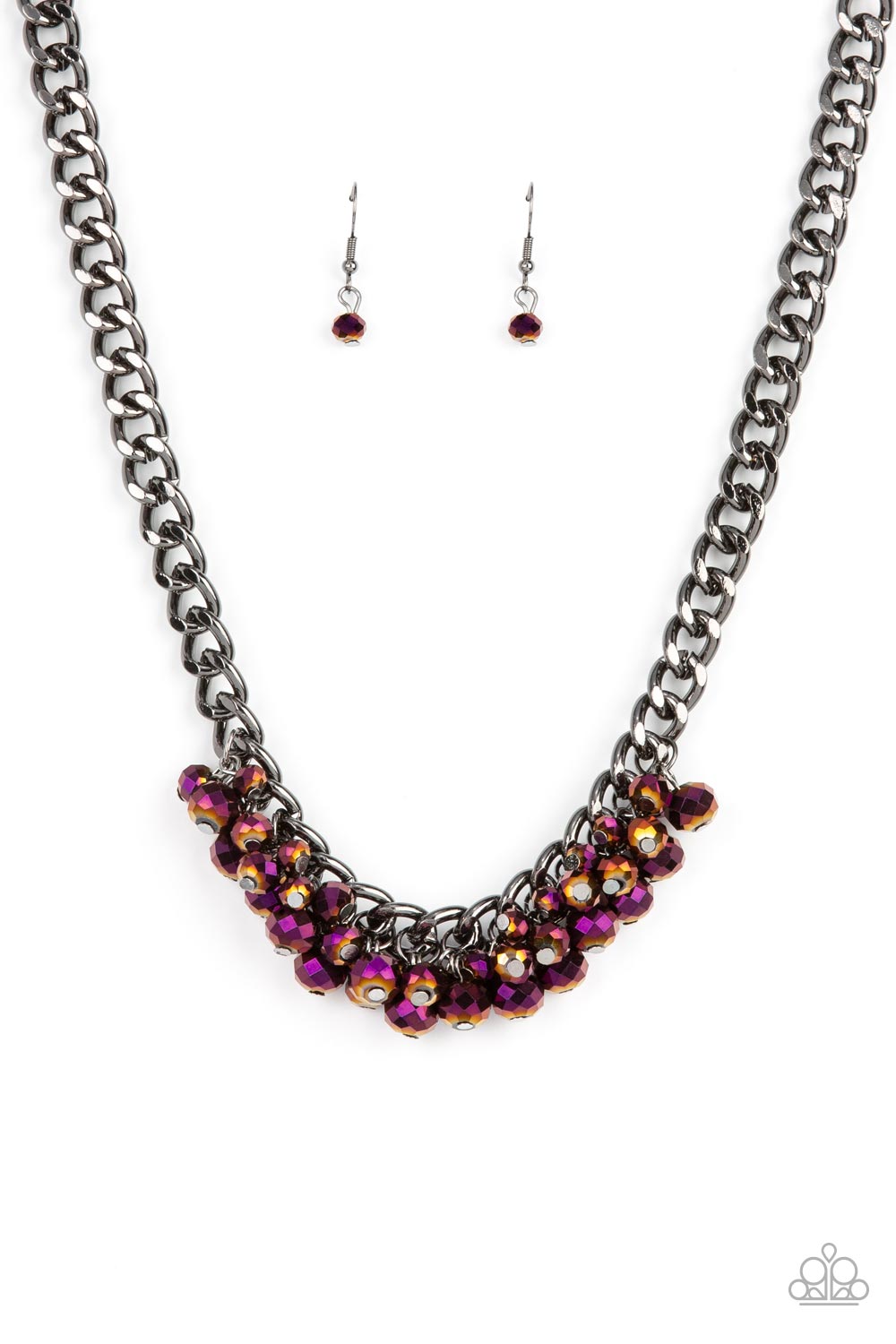 Paparazzi Necklace - Galactic Knockout - Purple